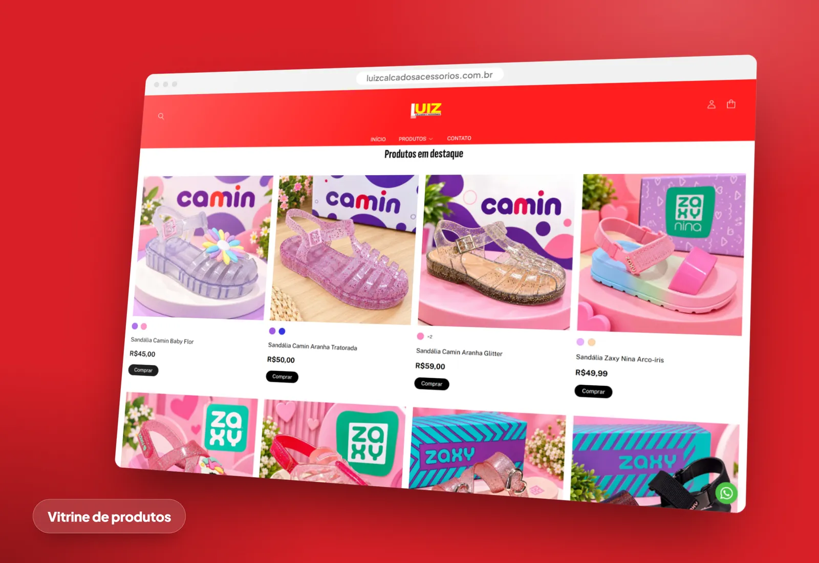 Luiz Calçados: Vitrine de produtos